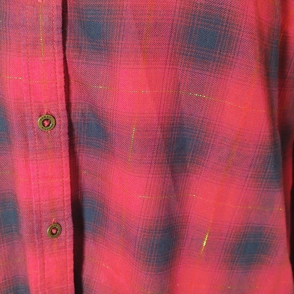 Tommy Hilfiger Women's Long Sleeve Button Up Plaid Shirt - Picture 3 of 14